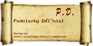 Podolszky Dániel névjegykártya